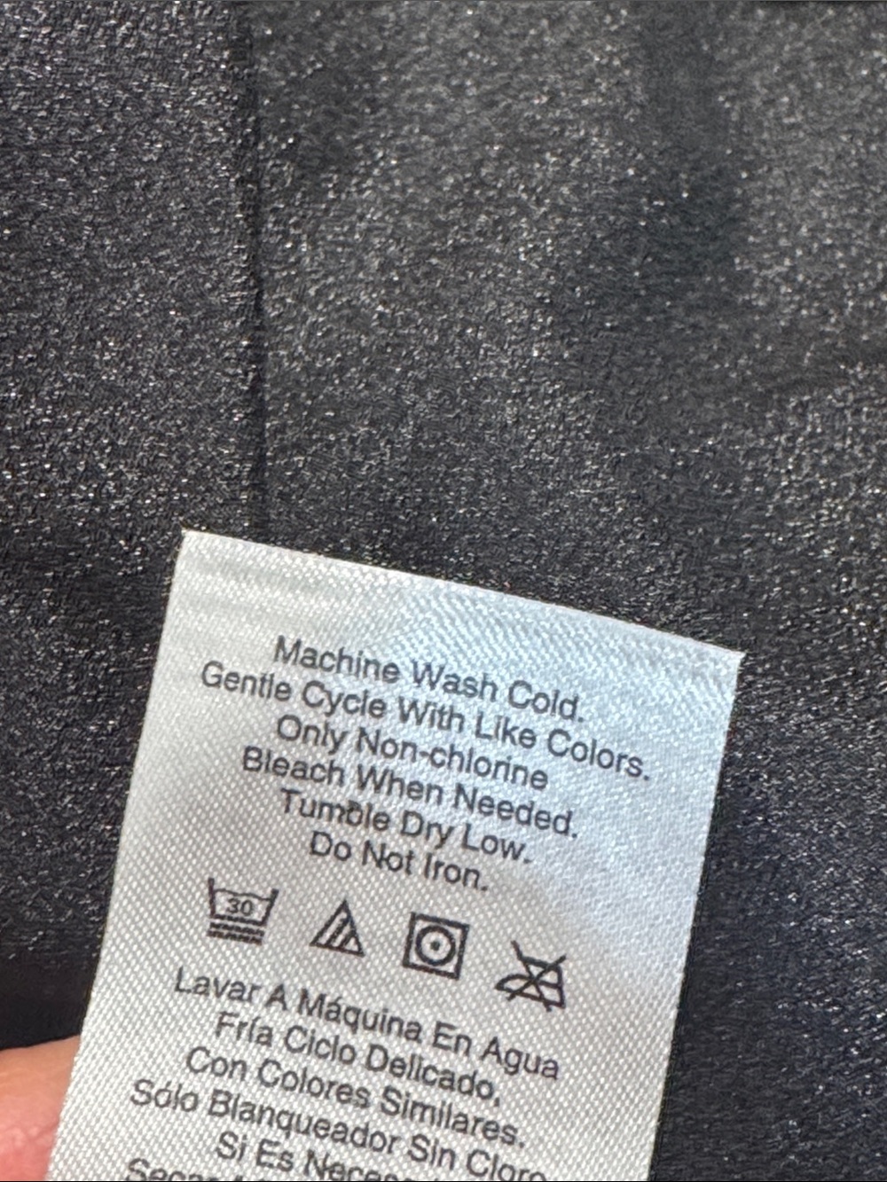 DKNY Black Pleated Faux Leather Perforated Skater Skirt - Size Large - Picture 8 of 8